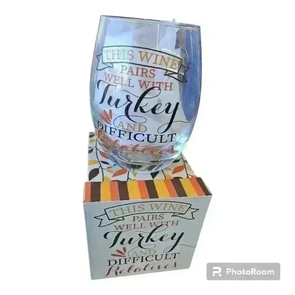 17 oz stemless wine glass!